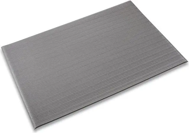Alt view image 3 of 3 - Crown Ribbed Vinyl Anti-Fatigue Mat 24 x 36 Gray FL2436GY