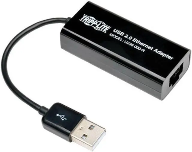 Main image of Tripp Lite USB 2.0 Male to Female USB Hi-Speed to Ethernet Adapter Black U236-000-R