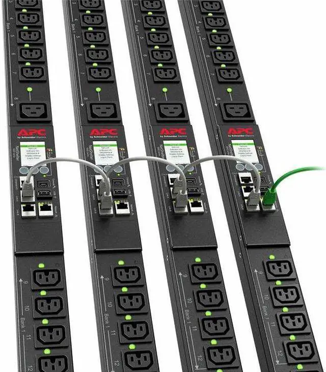 Alt view image 3 of 3 - apc netshelter switched rack pdu, 9000 series, apdu9959na3, 0u vertical, 208v, 16a, input plug l6-20p, 9.8' cord