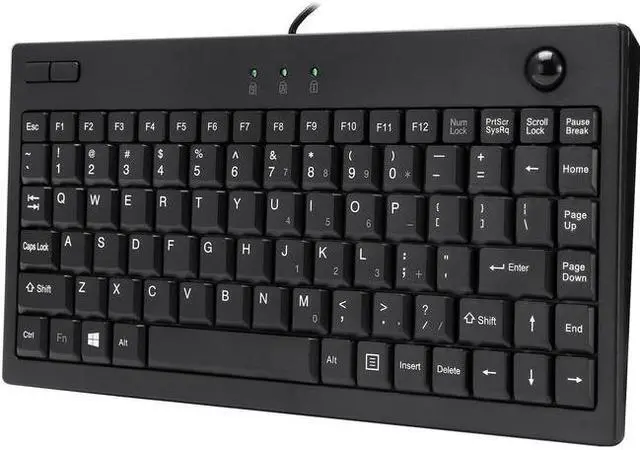 Alt view image 11 of 11 - Adesso AKB-310UB - Mini Trackball USB Keyboard, Black