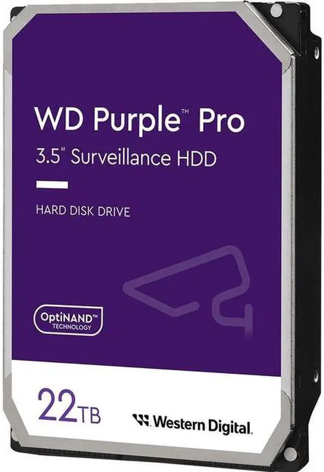 Alt view image 2 of 8 - Western Digital 22 TB Hard Drive - 3.5" - SATA WD221PURP-20PK - Purple