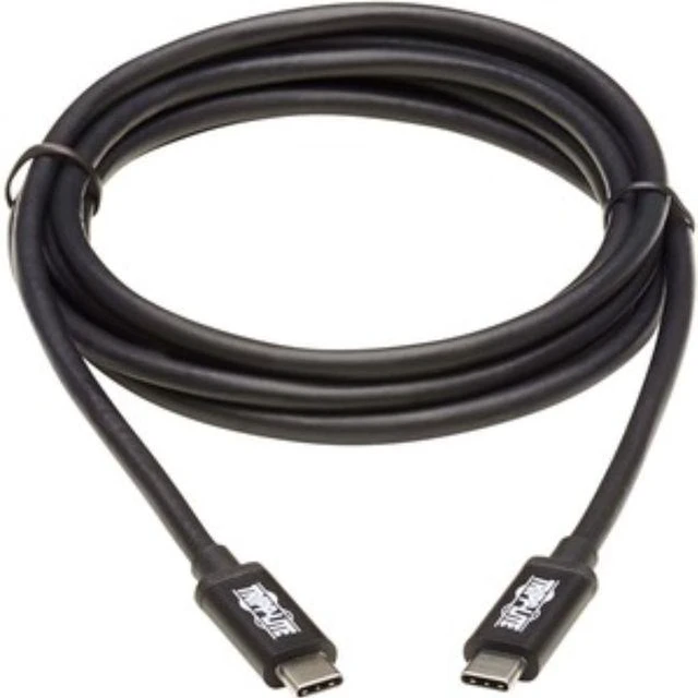 Alt view image 5 of 5 - Tripp Lite Model MTB3-02M-5A-B Thunderbolt 3 Passive Cable - 20 Gbps, 5A 100W Power Delivery, 4K/60 Hz, 2m (6.6 ft.), Black Male to Male