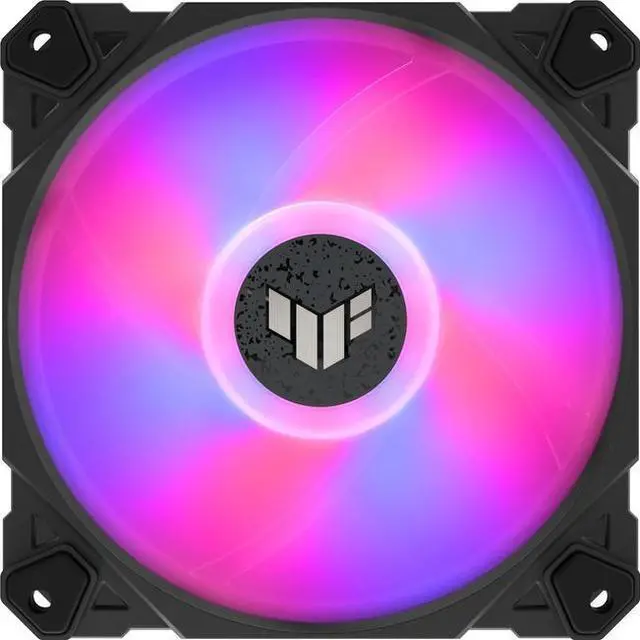 Alt view image 7 of 19 - ASUS TUF Gaming TF120 ARGB Chassis Fan 3-Pin Customizable LEDs Blade, Advanced Fluid Dynamic Bearing, 120mm PWM Control, Anti-vibration Pads, Double-layer LED Array for Computer Case & Liquid Radiator