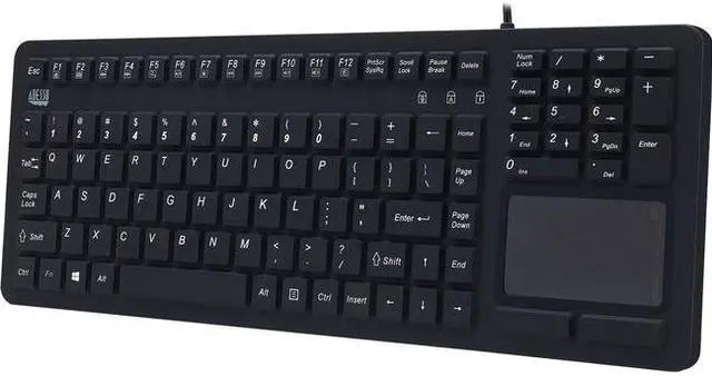 Alt view image 2 of 3 - Adesso AKB-270UB - Slim Touch 270 Antimicrobial Waterproof Touchpad Keyboard, Black
