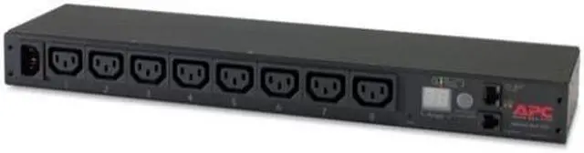 Alt view image 3 of 3 - APC AP7820B Metered 1U 208V, 230V 15A 6.5 ft Rack PDU, Metered, 1U, 12A/208V, 10A/230V, (8) C13
