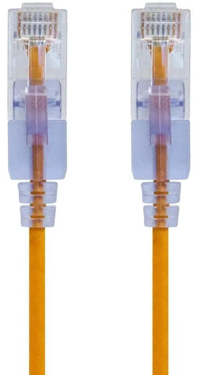 Alt view image 12 of 12 - Monoprice Cat6A Ethernet Patch Cable - 14 Feet - Yellow (10 Pack) Snagless RJ45 550Mhz UTP Pure Bare Copper Wire 10G 30AWG - SlimRun Series