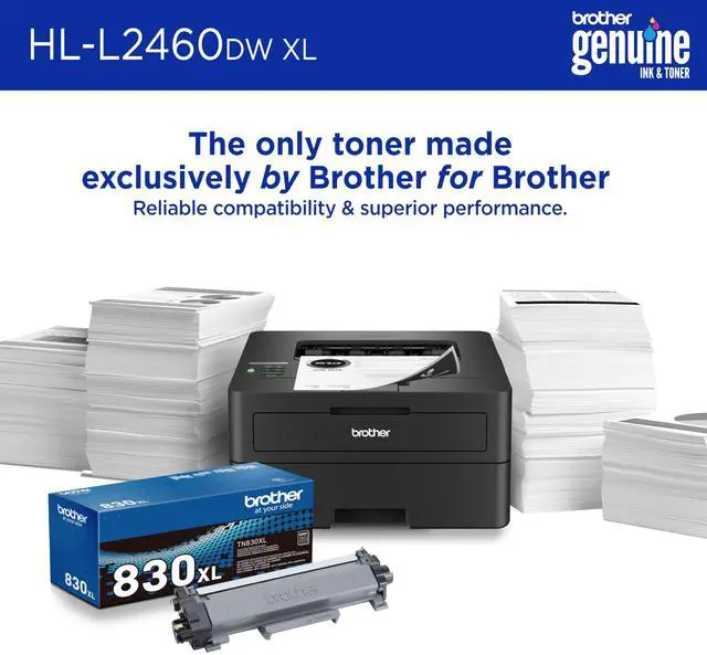 Alt view image 11 of 14 - Brother HL-L2460DW XL Up to 36 ppm Monochrome Wireless 802.11b/g/n (2.4GHz) / 802.11a/n (5GHz), Ethernet, Hi-Speed USB 2.0 Electrophotographic Laser Printer