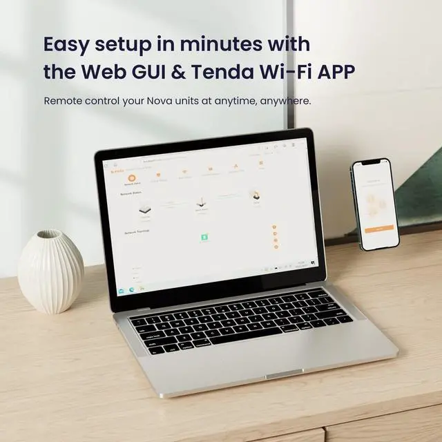 Alt view image 8 of 9 - Tenda nova MX15 Pro Wi-Fi 6 IEEE 802.11 a/b/g/n/ac/ax Ethernet Wireless Router - Dual Band - 2.40 GHz ISM Band - 5 GHz UNII Band - 6 x Antenna(6 x Internal) - 672.25 MB/s Wireless Speed - 2 x Network