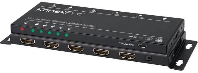 Alt view image 18 of 20 - KanexPro - SP-1X4SL18G - KanexPro UltraSlim 4K HDMI 1X4 Splitter w/ 4:4:4 Color Space & 18G - 4096 x 2160 - 32.81 ft