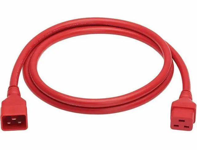 Alt view image 9 of 9 - Eaton Tripp Lite series Power Extension Cord, C20 to C19 - Heavy-Duty, 20A, 250V, 12 AWG, 6 ft. (1.8 m), Red