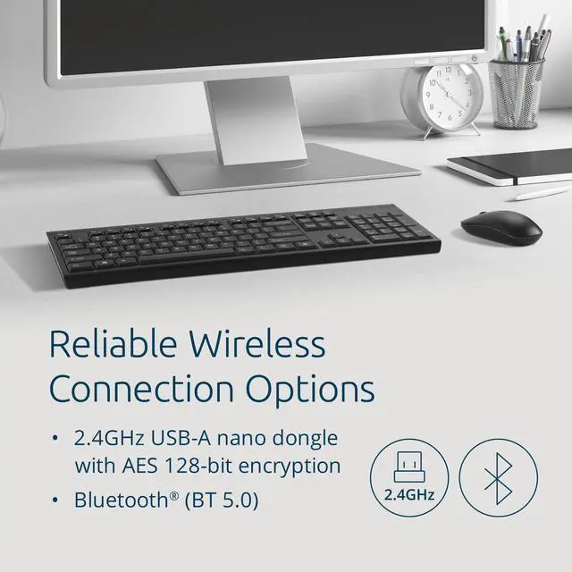 Alt view image 10 of 14 - Kensington KM270 EQ wireless Bluetooth Keyboard & Mouse Set K75560NA