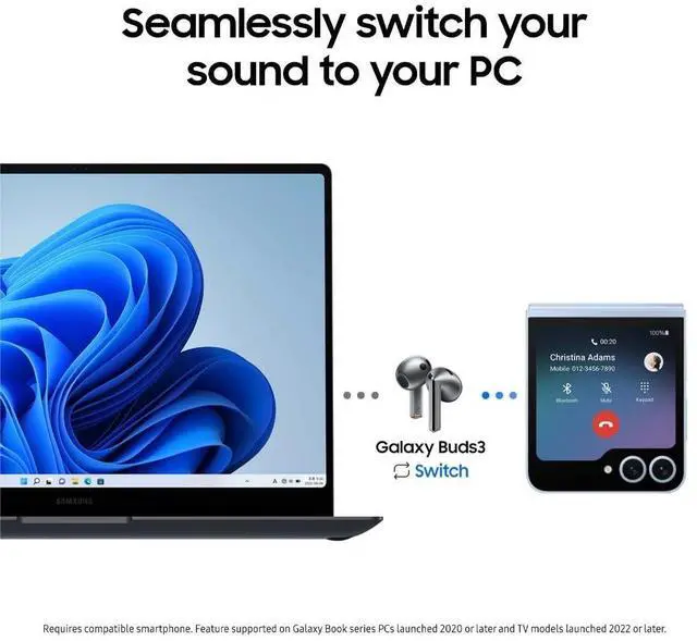Alt view image 14 of 14 - Samsung Galaxy Buds3 Earset - Stereo - True Wireless - Bluetooth - Earbud - Binaural - In-ear - White
