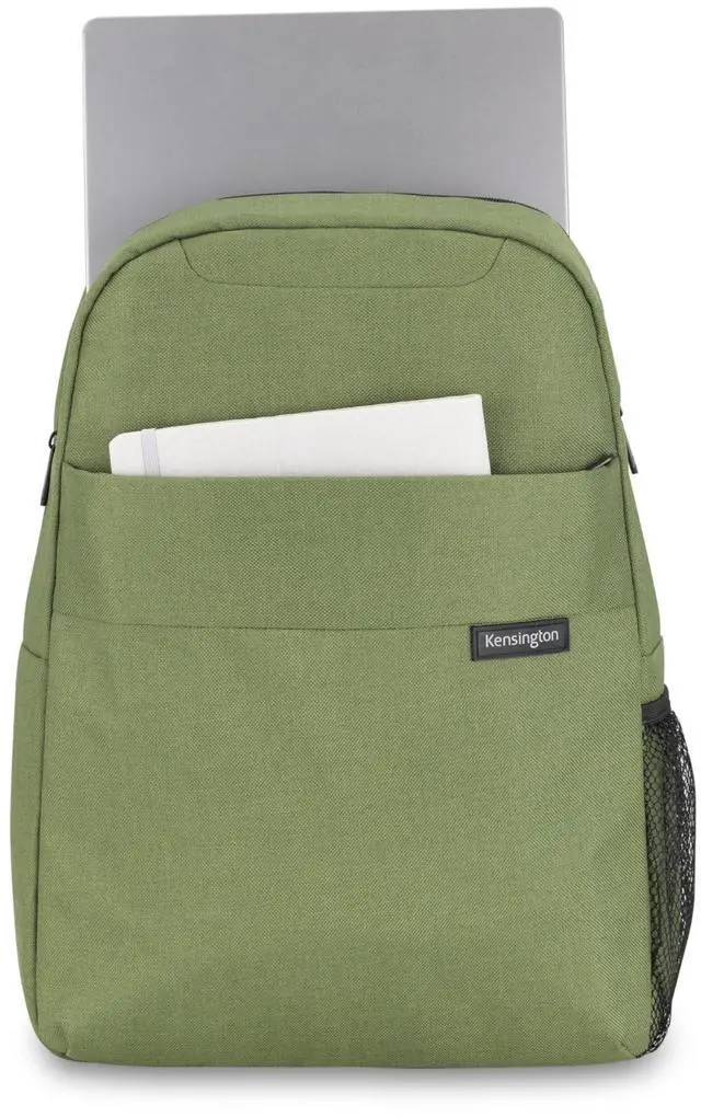 Alt view image 13 of 13 - Kensington Simply Portable Lite Carrying Case (Backpack) for 16" Notebook - Green - Water Resistant - Shoulder Strap - 17.7" Height x 13.8" Width x 3.9" Depth
