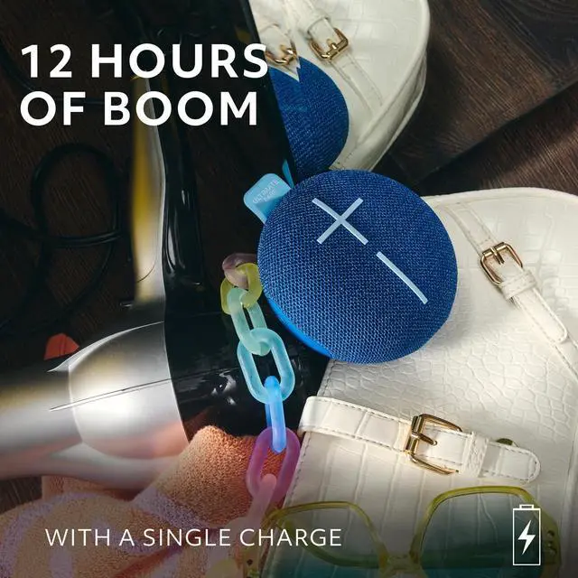 Alt view image 13 of 14 - Ultimate Ears MINIROLL Ultra-Portable Waterproof Bluetooth Speaker - Majestic Blue