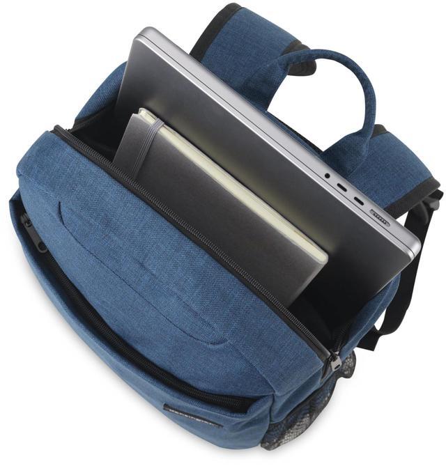 Alt view image 12 of 12 - Kensington Simply Portable Lite Carrying Case (Backpack) for 16" - Navy Blue - Water Resistant, Strain Resistant - Polyester, Mesh Fabric Body - Shoulder Strap, Handle