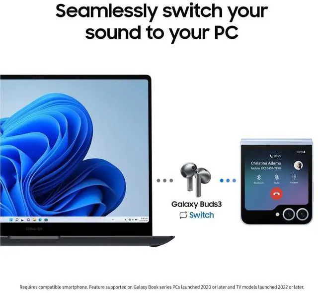 Alt view image 14 of 14 - Samsung Galaxy Buds3 Earset - Stereo - True Wireless - Bluetooth - Earbud - Binaural - In-ear - Silver