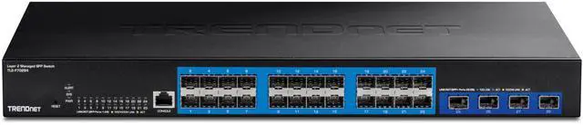 Alt view image 2 of 9 - TRENDnet 28-Port Layer 2 Managed SFP Switch with 10G SFP+ Ports, TL2-F70284