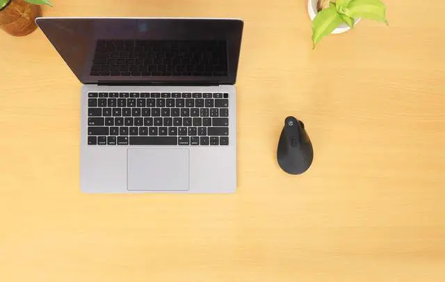 Alt view image 9 of 14 - Manhattan Vertical Ergonomic Wireless USB Mouse - Optical - Wireless - 32.81 ft - Radio Frequency - 2.40 GHz - Black - USB Type A - 1600 dpi - Scroll Wheel - 6 Button(s) - Right-handed - 1 x AA Batter