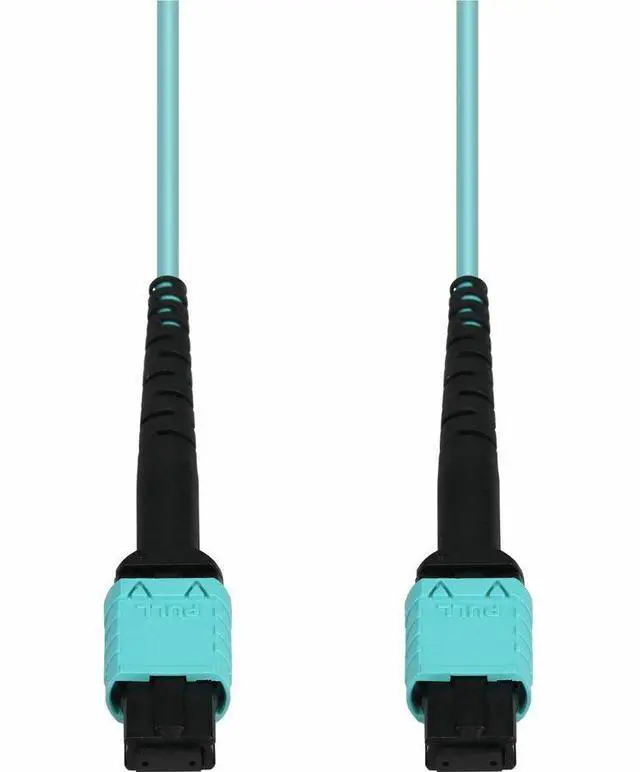Alt view image 3 of 3 - AddOn 0.5m MPO/UPC to MPO/UPC Aqua OM4 OFNR (Riser-Rated) 12-Strand Fiber Patch Cable ADD-MPOMPO-0-5M5OM4