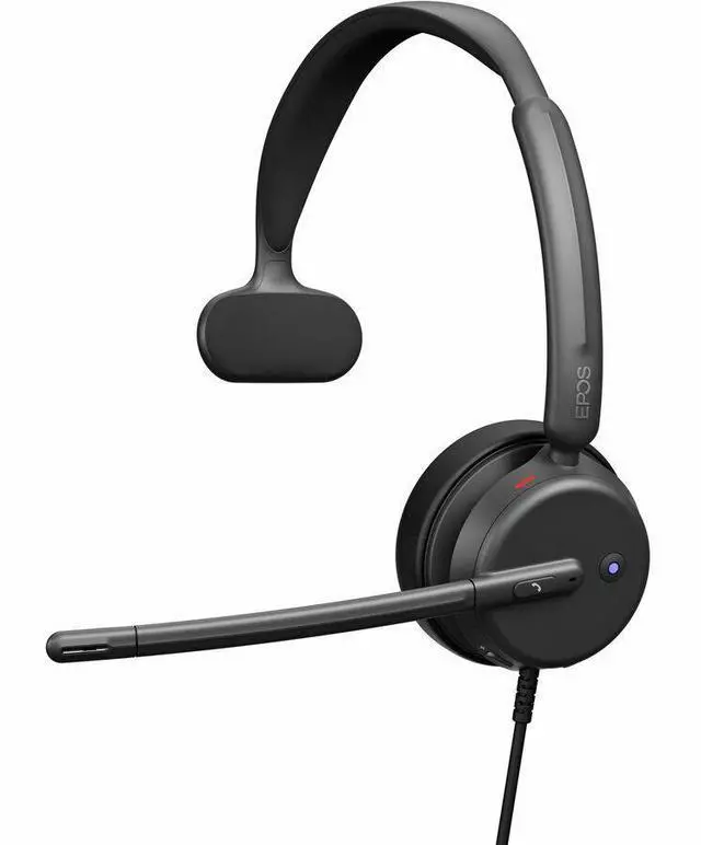 Alt view image 9 of 9 - EPOS IMPACT 430T Headset - Microsoft Teams Certification - Mono - USB Type C - Wired - 32 Ohm - 20 Hz - 20 kHz - On-ear - Monaural - 5.91 ft Cable - Noise Cancelling, Electret Condenser, Uni-direction
