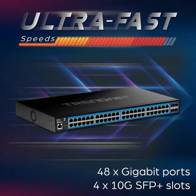 Alt view image 17 of 20 - TRENDnet TEG-3524S , 52-Port Gigabit Web Smart Switch with 10G SFP+ ports