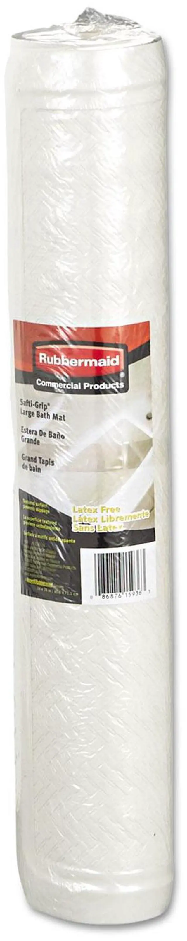 Alt view image 6 of 14 - Rubbermaid 1982726 Safti-Grip Latex-Free Vinyl Bath Mat, 16 X 28, White