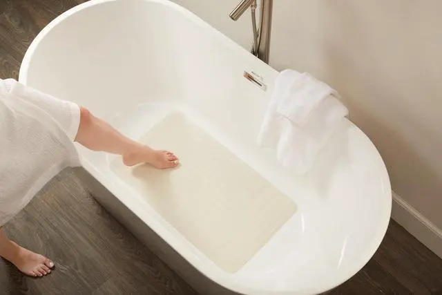 Alt view image 13 of 14 - Rubbermaid 1982726 Safti-Grip Latex-Free Vinyl Bath Mat, 16 X 28, White