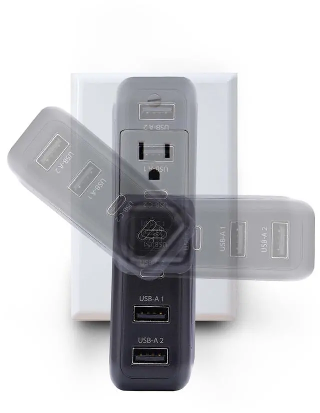 Alt view image 7 of 7 - StarTech.com 100W USB-C Wall Charger, 2x USB-C, 2x USB-A, Fast Charging Portable GaN Power Adapter, PD 3.0, 6ft/1.8m USB-C to USB-C Cable - 2210GCN-WALL-CHARGER