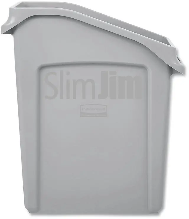 Alt view image 5 of 5 - Slim Jim Under-Counter Container, 13 gal, Polyethylene, Gray