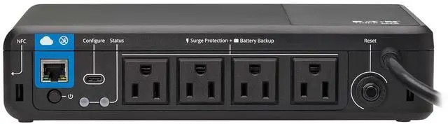 Alt view image 6 of 7 - Tripp Lite 600VA 300W 120V Standby Cloud UPS with Remote Monitoring BC600RNC