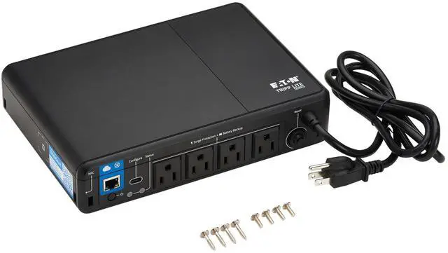 Alt view image 7 of 7 - Tripp Lite 600VA 300W 120V Standby Cloud UPS with Remote Monitoring BC600RNC