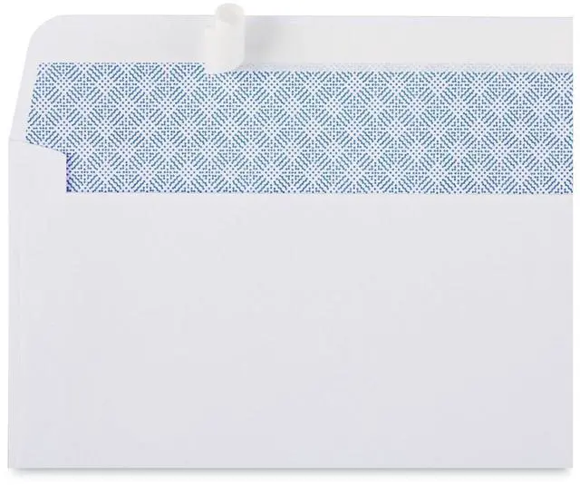Alt view image 3 of 4 - Universal Office Peel Seal Strip Security Tint Business Envelope #6 White 100Ct