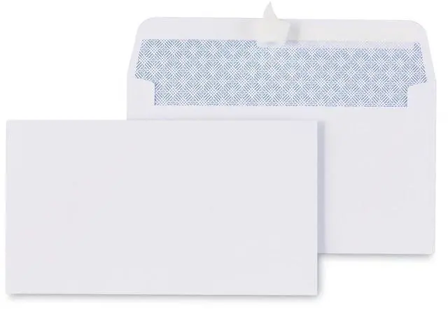 Alt view image 2 of 4 - Universal Office Peel Seal Strip Security Tint Business Envelope #6 White 100Ct