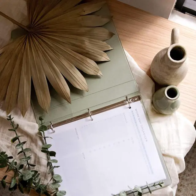 Alt view image 6 of 6 - Earth's Choice Plant Based BOHO D-Ring View Binders 1.5" Capacity 11 x 8.5 Sage 2/Pack U69542