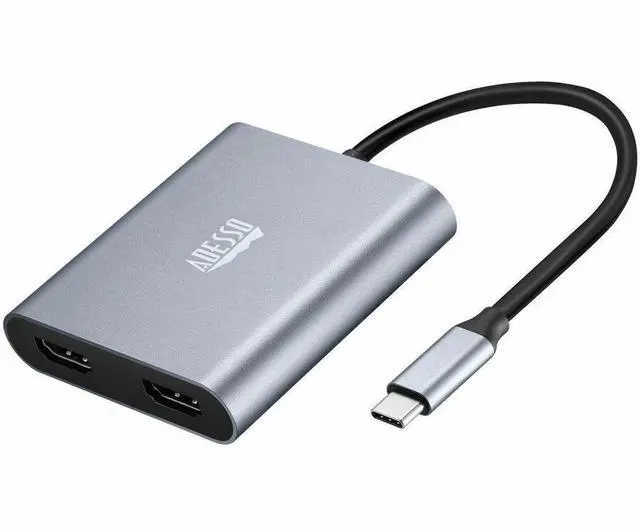 Alt view image 16 of 20 - Adesso USB-C to Dual HDMI Adapter