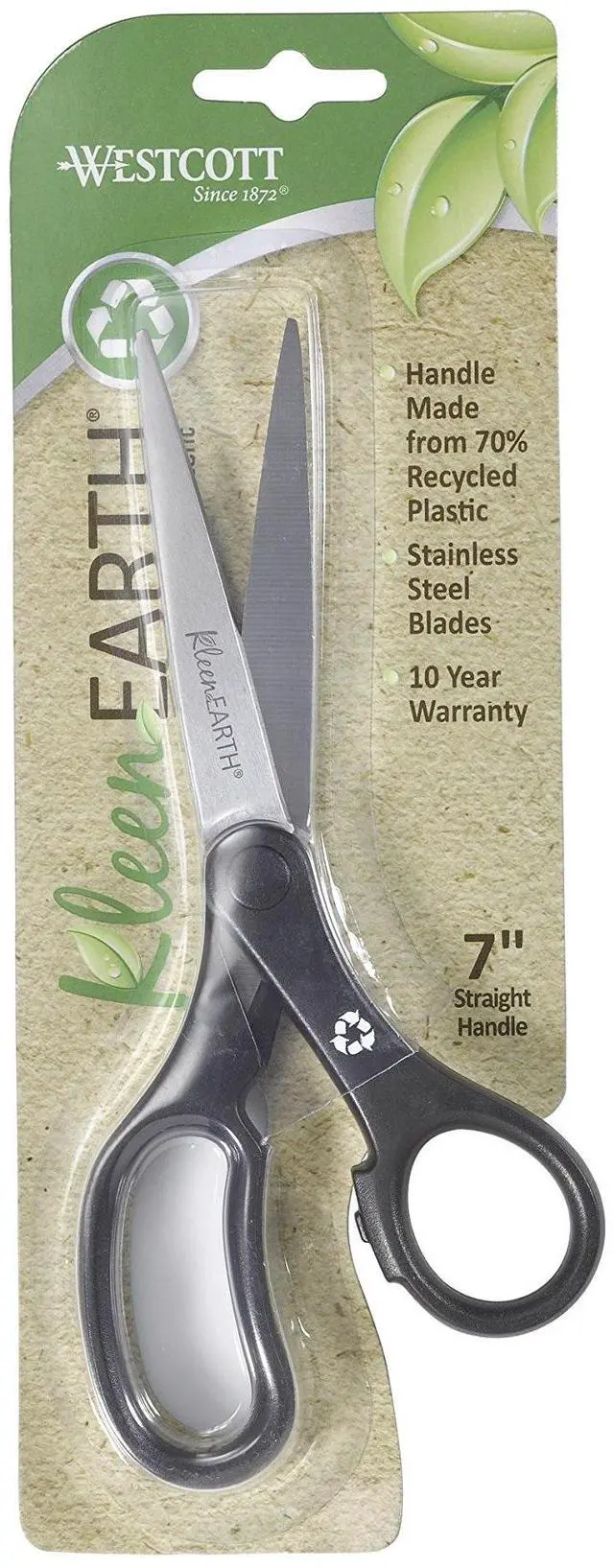 Alt view image 4 of 5 - Westcott KleenEarth Basic Plastic Handle Scissors 7" Long Pointed Black 15582