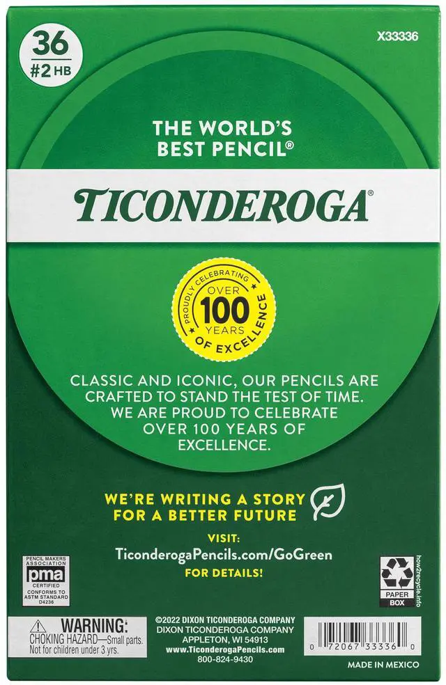 Alt view image 13 of 18 - Ticonderoga Wooden Pencil 0.7mm #2 Medium Lead 3 Dozen (DIX33336)