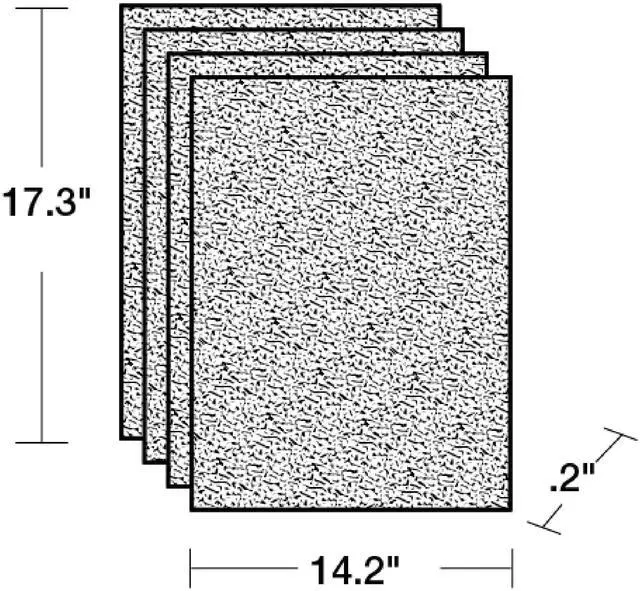 Alt view image 7 of 7 - Pre-Cut Carbon Pre-Filter Fits Models: HPA300/HPA304/HPA3300/HPA5300/HPA8350 Box of 4 Filters HRFA300