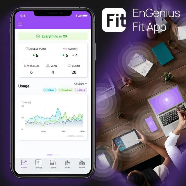 Alt view image 6 of 8 - EnGenius Fit 410W PoE+ 24 Port Gigabit Switch EWS7928FP-FIT