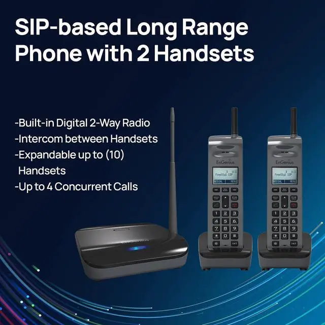 Alt view image 6 of 11 - EnGenius FreeStyl SIP2 Long Range Portable 900 Mhz Scalable IP Phone