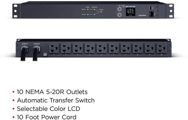 Alt view image 14 of 15 - METERED ATS PDU 20A