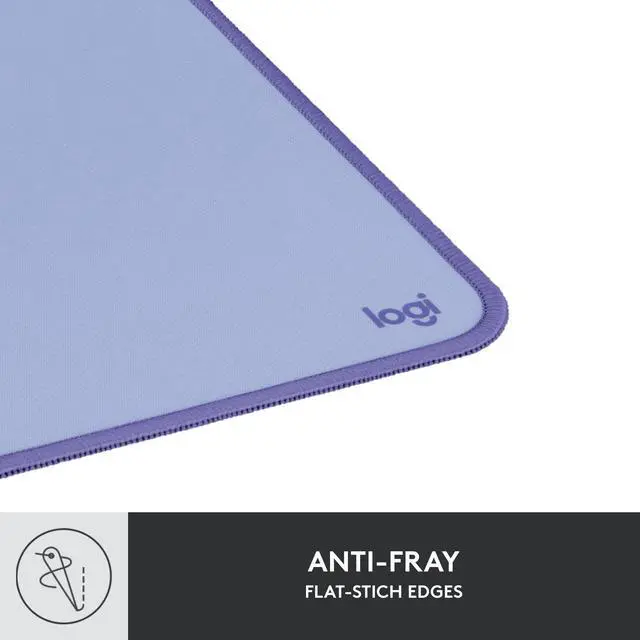 Alt view image 10 of 11 - Logitech Desk Mat - Studio Series with Anti-slip Base, Spill-resistant Durable Design, Fine Weave Material for a Friction-free Surface, Lilac - Office, Home, Mouse, Keyboard - 27.56" Length x 11.