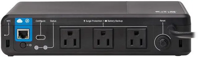 Alt view image 3 of 7 - Tripp Lite 210W 120V Standby Cloud-Connected UPS with Remote Monitoring BC350RNC