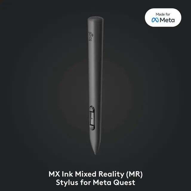 Alt view image 13 of 14 - Logitech MX Ink Mixed-Reality (MR) Stylus, wireless pen controller, high precision and pressure sensitive, for Meta Quest 2, Meta Quest 3, Meta Quest 3S - Replaceable Stylus Tip - Plastic - Black - VR