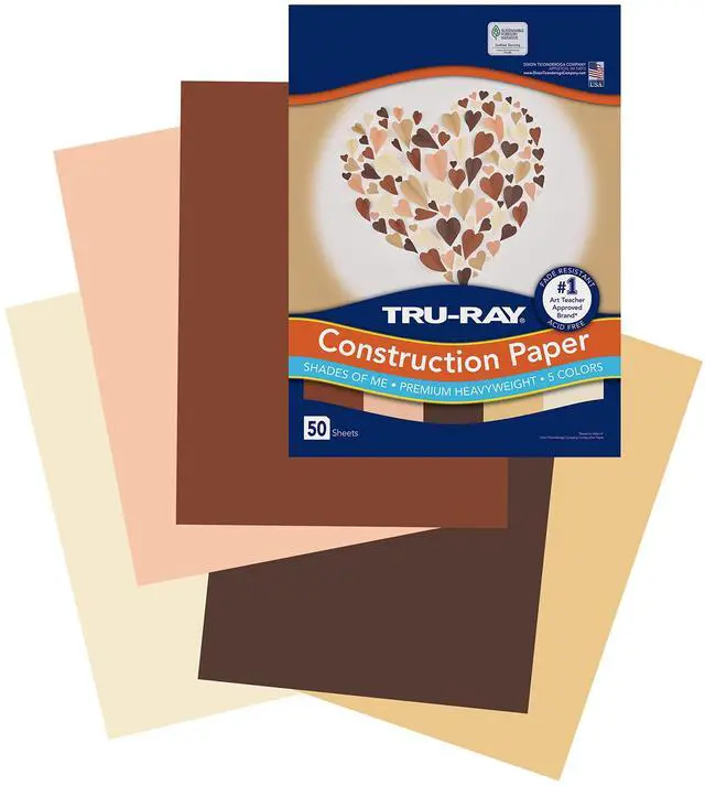 Alt view image 4 of 6 - Tru-Ray Construction Paper 9x12 Assorted Skin Tone Colors 50Ct P102949