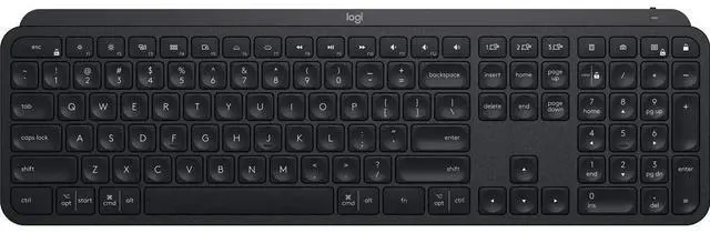 Alt view image 5 of 7 - Logitech MX Keys Advanced Wireless Illuminated Keyboard Black 920009295