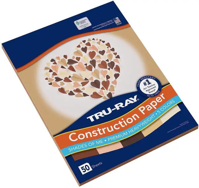 Alt view image 5 of 6 - Tru-Ray Construction Paper 9x12 Assorted Skin Tone Colors 50Ct P102949