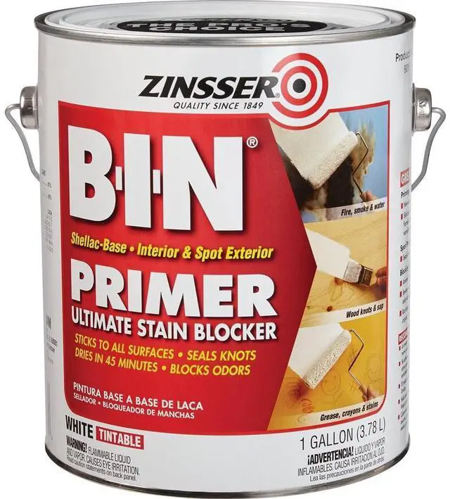 Alt view image 6 of 6 - Zinsser B-I-N Shellac-Base Oil Primer, 1-Gallon, White
