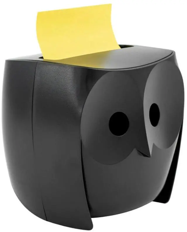 Alt view image 13 of 15 - Post-it Owl Note Dispenser, Includes 1 Pad of Post-it 3 in X 3 in Super Sticky Dispenser Pop-up Notes, 45 Sheets, OWL-330-BK