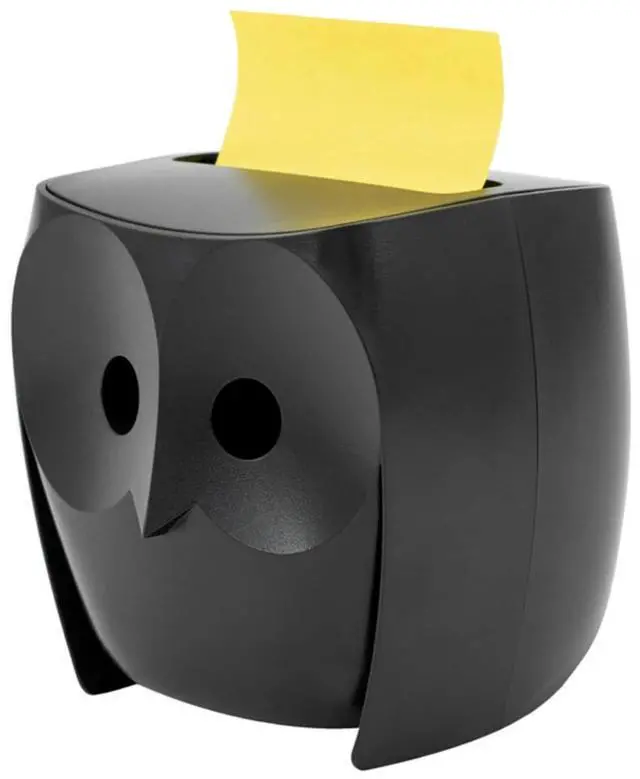 Alt view image 14 of 15 - Post-it Owl Note Dispenser, Includes 1 Pad of Post-it 3 in X 3 in Super Sticky Dispenser Pop-up Notes, 45 Sheets, OWL-330-BK